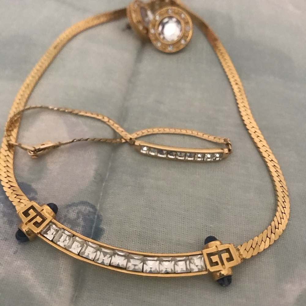 Givenchy jewelry set necklace earrings bracelet